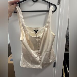 Dynamite new Elegant Cream Satin Women's Top
